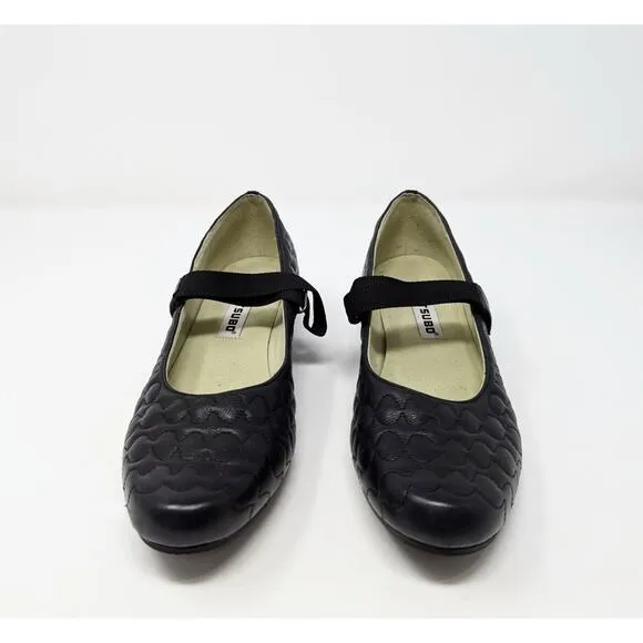 Tsubo Shoes Black Quilted Mary Jane Kinda Pumps Women's Size 7 37