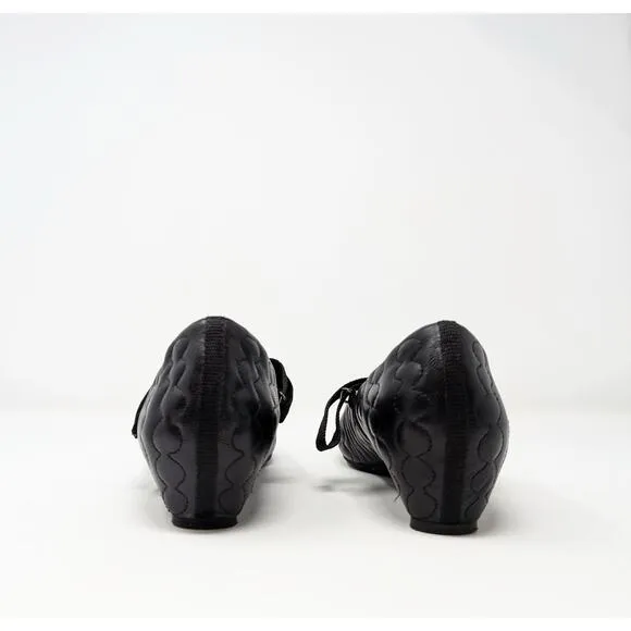 Tsubo Shoes Black Quilted Mary Jane Kinda Pumps Women's Size 7 37
