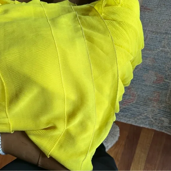 Tularosa Yellow Tiered Maxi Dress