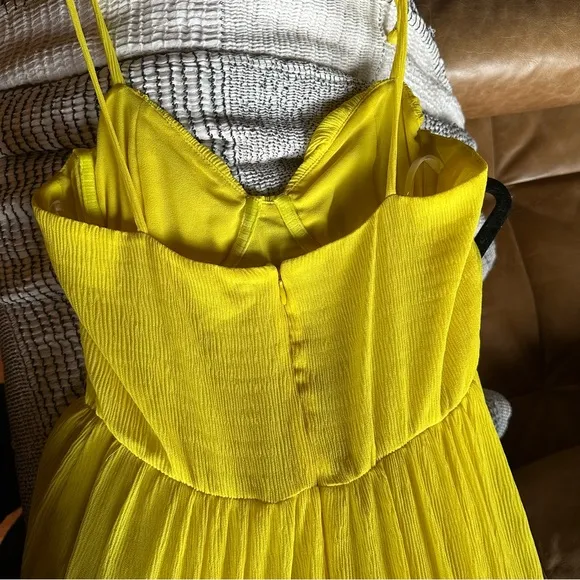 Tularosa Yellow Tiered Maxi Dress