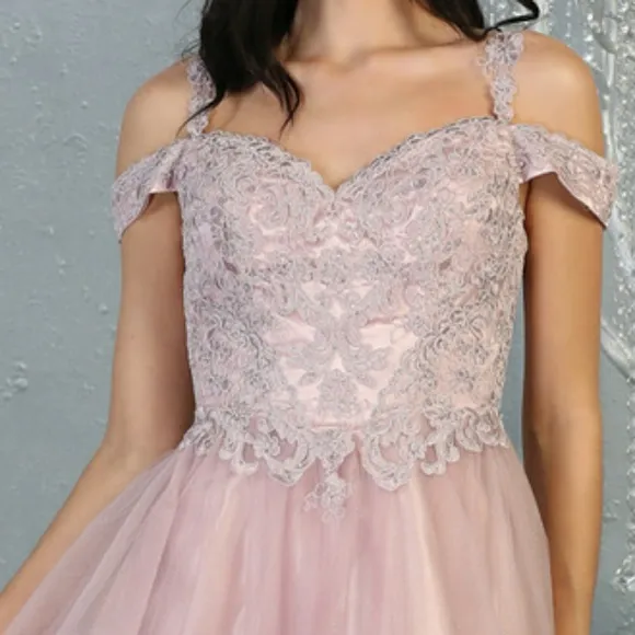 Tulle lace short  formal bridesmaid prom homecoming dress