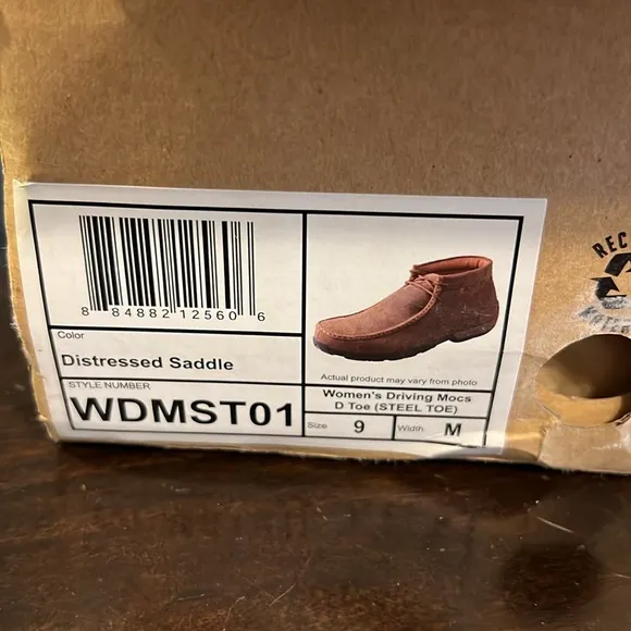 Twisted X Women’s Driving Mocs Steel Toe Work Boots BNWB Size 9