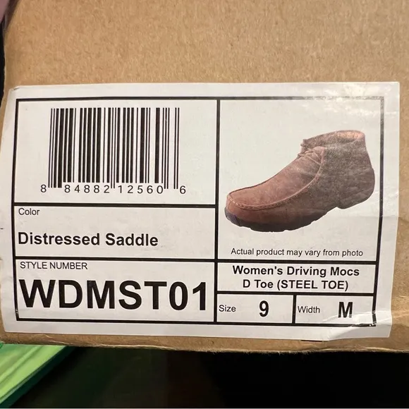 Twisted X Women’s Driving Mocs Steel Toe Work Boots BNWB Size 9