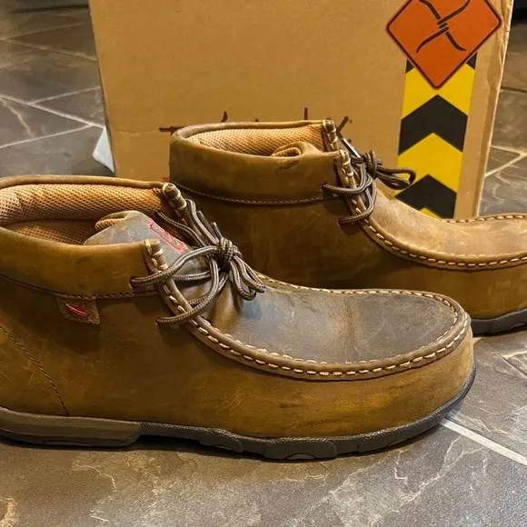 Twisted X Women’s Driving Mocs Steel Toe Work Boots BNWB Size 9