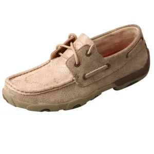 Twisted X women’s snake boat shoes slip on moccasins size 6.5 leather metallic