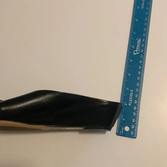 TWO PAIRS Attilio Giusti Leombruni Leather Tan / Black Crisscross Slides, Sz 7.5