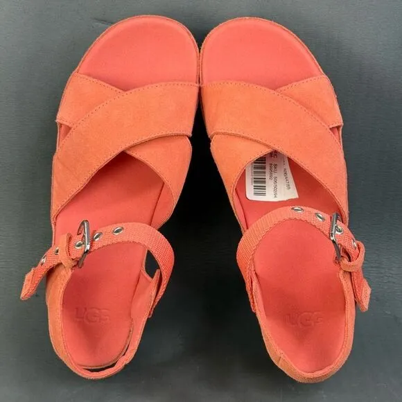 UGG Aubrey Platform Sandal shoes Orange women’s size 8