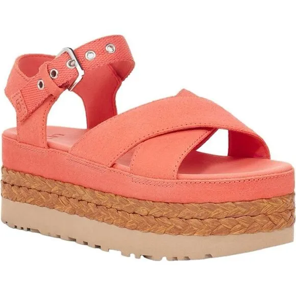 UGG Aubrey Platform Sandal shoes Orange women’s size 8