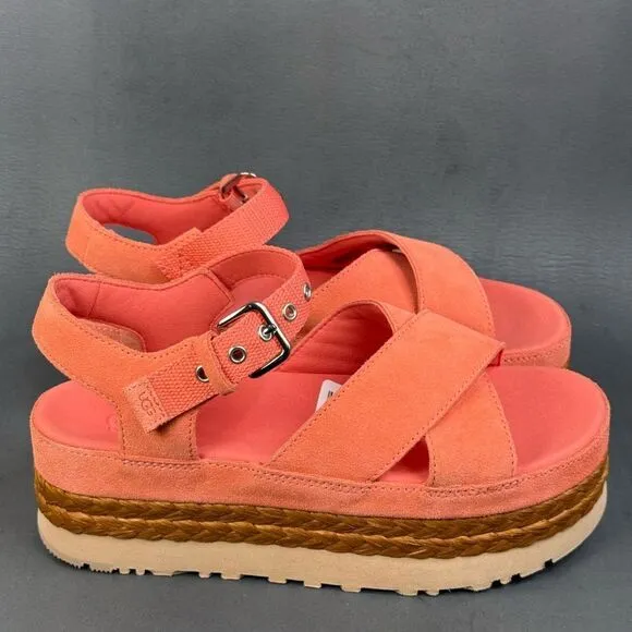UGG Aubrey Platform Sandal shoes Orange women’s size 8