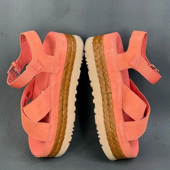 UGG Aubrey Platform Sandal shoes Orange women’s size 8
