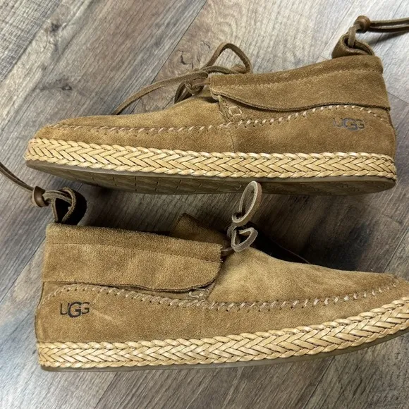 UGG Australia Woodlyn Moc Chestnut Moccasin 1094814 Shoes Suede Women's Size 6‎