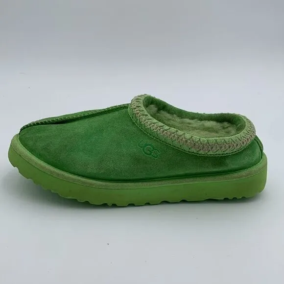 UGG bright lime green slip on Tasman style shoes mens size 10