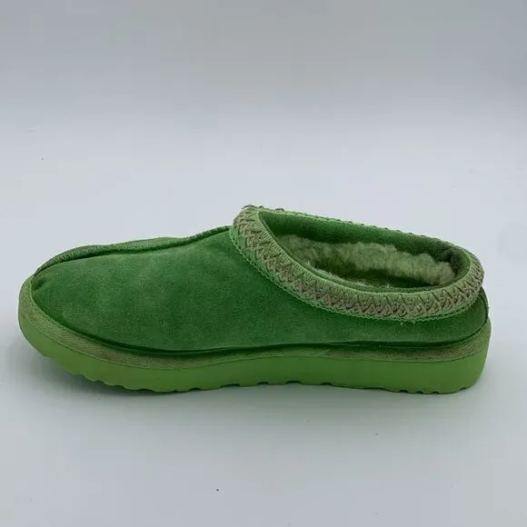 UGG bright lime green slip on Tasman style shoes mens size 10