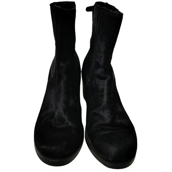 UGG Camden Exotic Calf Hair Leather High Heels Womens Ankle Boots Booties Size 7