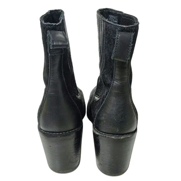 UGG Camden Exotic Calf Hair Leather High Heels Womens Ankle Boots Booties Size 7