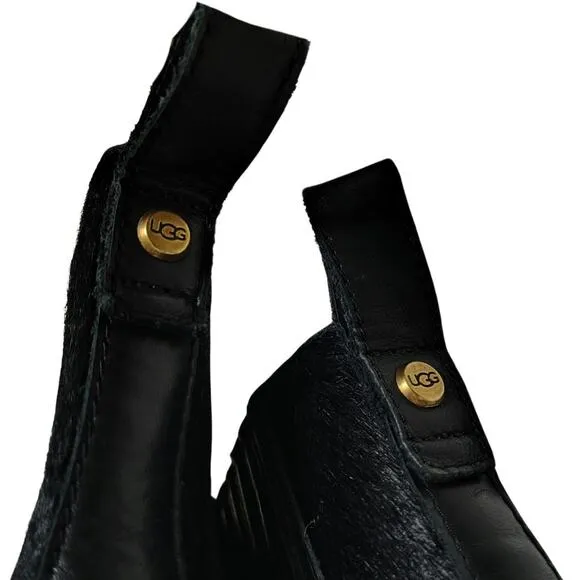 UGG Camden Exotic Calf Hair Leather High Heels Womens Ankle Boots Booties Size 7