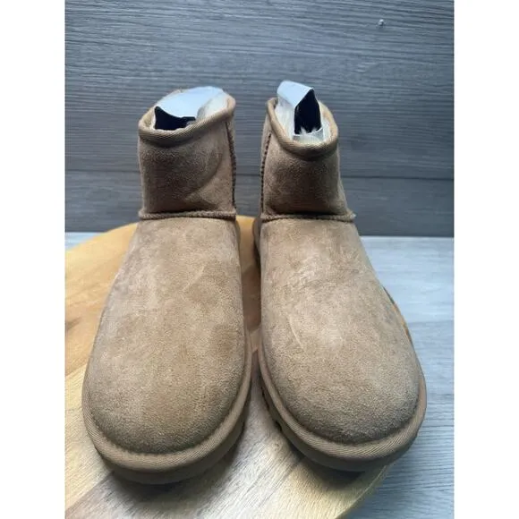 UGG CLASSIC MINI II CHESTNUT SUEDE SHEEPSKIN WOMEN'S BOOTS SIZE 7