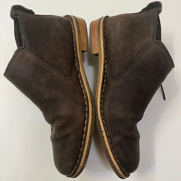 UGG Clementine side zip ankle boots brown leather booties sherpa insole 6