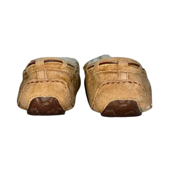 UGG Dakota Chestnut Brown Suede Leather Wool Lined Moccasin Slipper Loafer Shoes