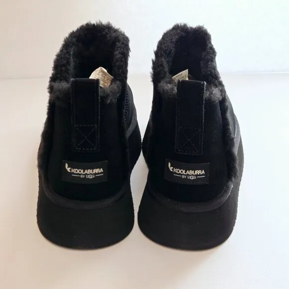 UGG Koolaburra Women's Black Ultra Mini Platform Flat Heel Winter Boots Sz 9