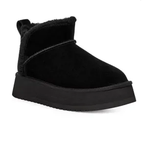 UGG Koolaburra Women's Black Ultra Mini Platform Flat Heel Winter Boots Sz 9