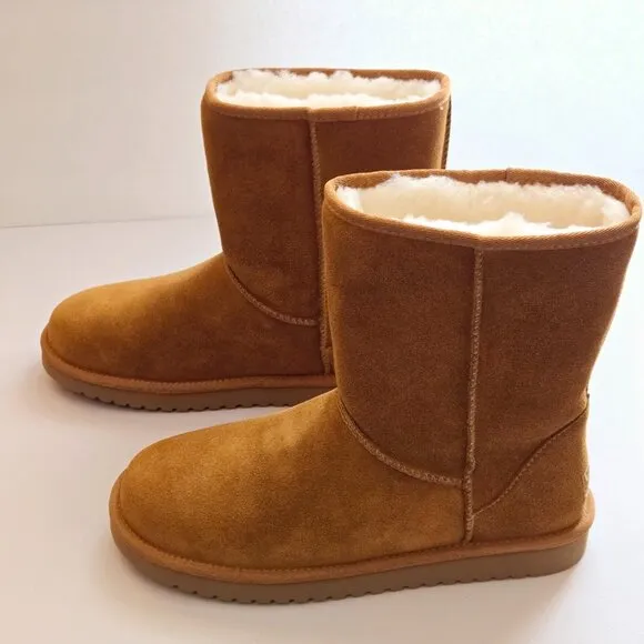 UGG Koolaburra Women's Chestnut Koola Short Flat Heel Winter Boots Sz 9