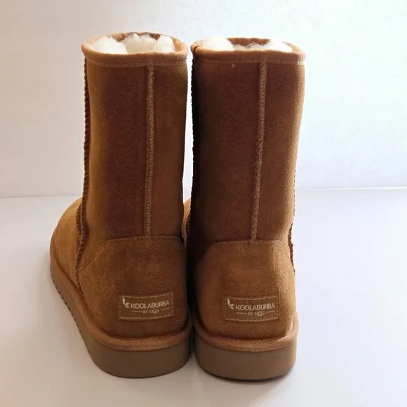 UGG Koolaburra Women's Chestnut Koola Short Flat Heel Winter Boots Sz 9