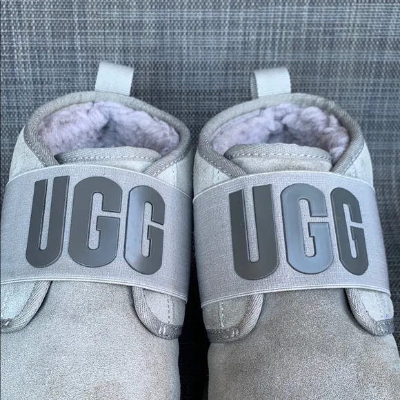 UGG Neumel ll Graphic Gray Suede Boots Winter shoes Women’s size 8