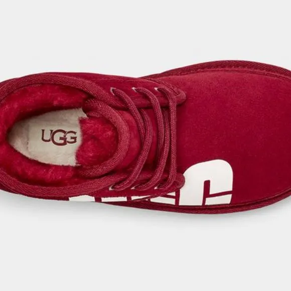 UGG Neumel Suede Leather Red Chopd Split Chukka Boot. Size: 7, 8