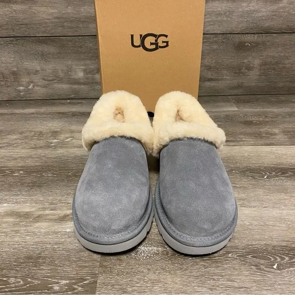 UGG | Nita Ultra Mini Shearling Suede Slipper Indoor Outdoor NEW Lighthouse Grey