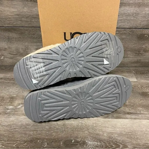 UGG | Nita Ultra Mini Shearling Suede Slipper Indoor Outdoor NEW Lighthouse Grey