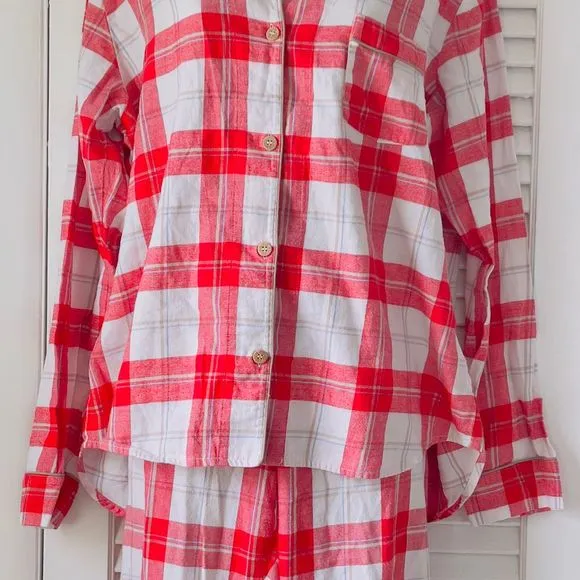 UGG Red Plaid 100% Cotton Long Sleeve Long Pant Pajama Set — SZ XL‎ EUC