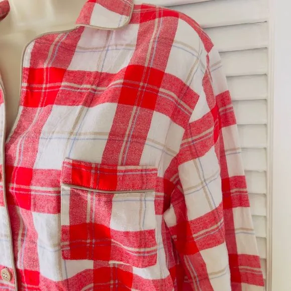 UGG Red Plaid 100% Cotton Long Sleeve Long Pant Pajama Set — SZ XL‎ EUC