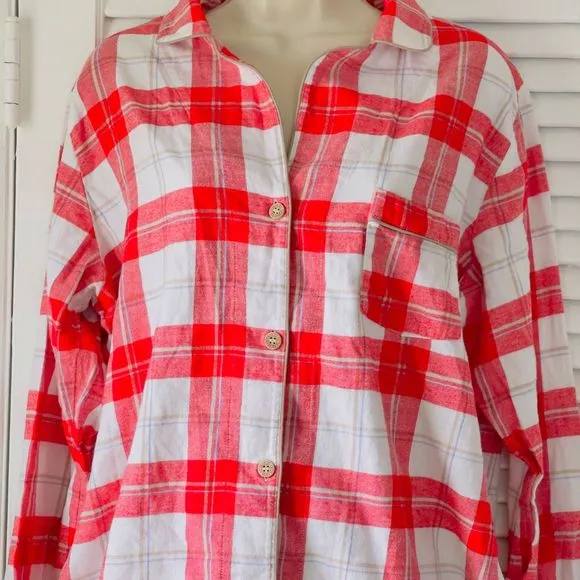 UGG Red Plaid 100% Cotton Long Sleeve Long Pant Pajama Set — SZ XL‎ EUC
