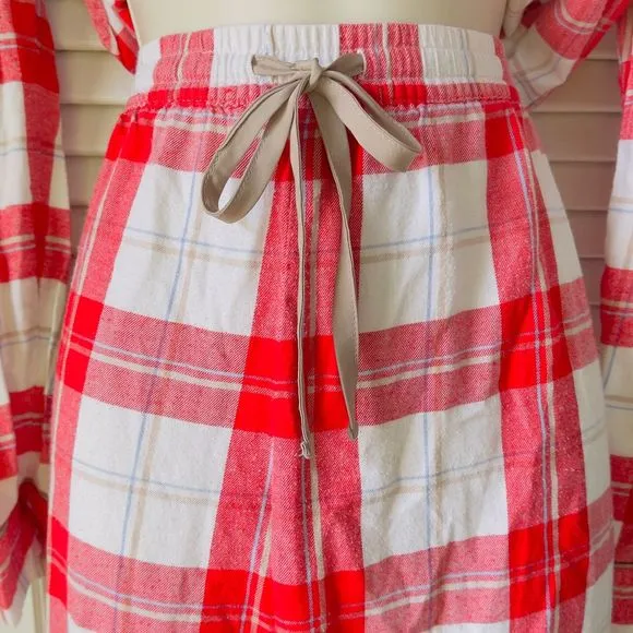 UGG Red Plaid 100% Cotton Long Sleeve Long Pant Pajama Set — SZ XL‎ EUC