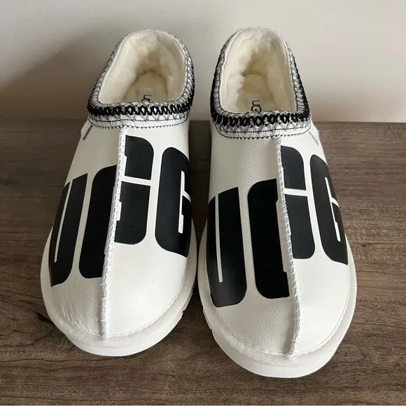 Ugg Tasman Chopd Men’s White Black Lined Shoe Size 9 #B1572