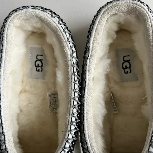 Ugg Tasman Chopd Men’s White Black Lined Shoe Size 9 #B1572