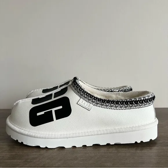 Ugg Tasman Chopd Men’s White Black Lined Shoe Size 9 #B1572