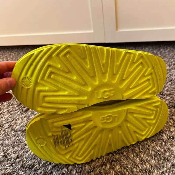 UGG Tasman LTA New Women’s Neon Yellow‎ Puffer Shoes Size US 5