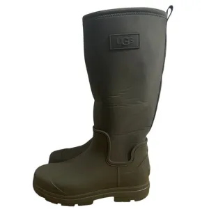 UGG Women’s 12 Droplet Tall Rain Boots Green Waterproof Comfy Neoprene Wool NEW