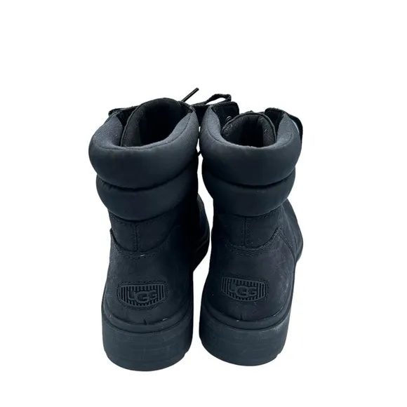 UGG Women's Harrison Lace Waterproof Leather Lace Up Boots - Black