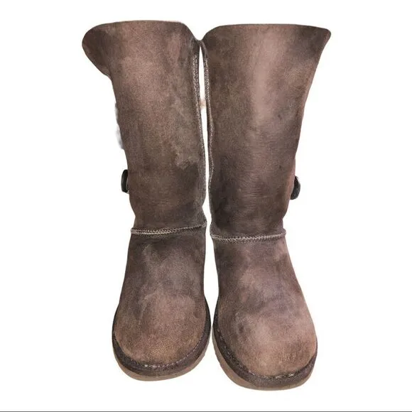 UGG Bailey, 3 Button Brown Boots Authentic