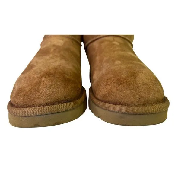 UGG Women's Tan Bailey Button Triplet Sheepskin Winter Boots 7
