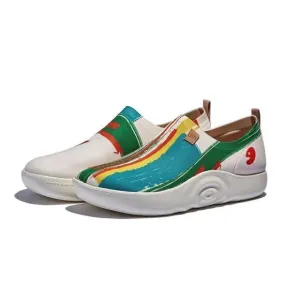 UIN Men's Walking Shoes Slip On Casual Sneaker (Toledo X- Crimson Sunset 3)