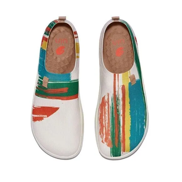 UIN Men's Walking Shoes Slip On Casual Sneaker (Toledo X- Crimson Sunset 3)