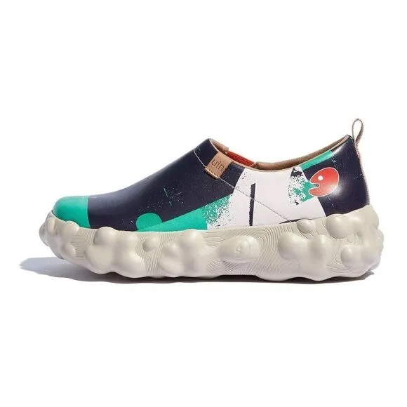 UIN Women's Walking Shoes Lightweight Wide Toe Chunky Sneaker (Modernism Mood)