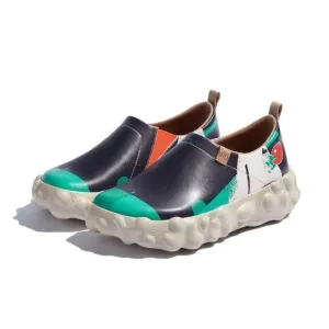 UIN Women's Walking Shoes Lightweight Wide Toe Chunky Sneaker (Modernism Mood)