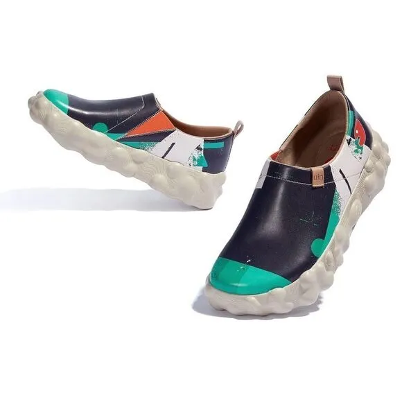 UIN Women's Walking Shoes Lightweight Wide Toe Chunky Sneaker (Modernism Mood)