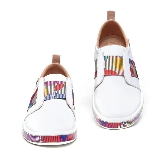 UIN Women's Walking Casual Slip Ons Travel Skate Shoes (Colored Bubble Cordoba)