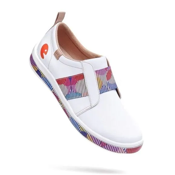 UIN Women's Walking Casual Slip Ons Travel Skate Shoes (Colored Bubble Cordoba)